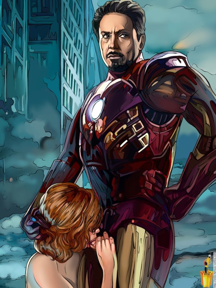 1025702 - Avengers Black_Widow Famous_Comics Iron_Man Marvel Scarlett_Johansson Tony_Stark robert_downey_jr.