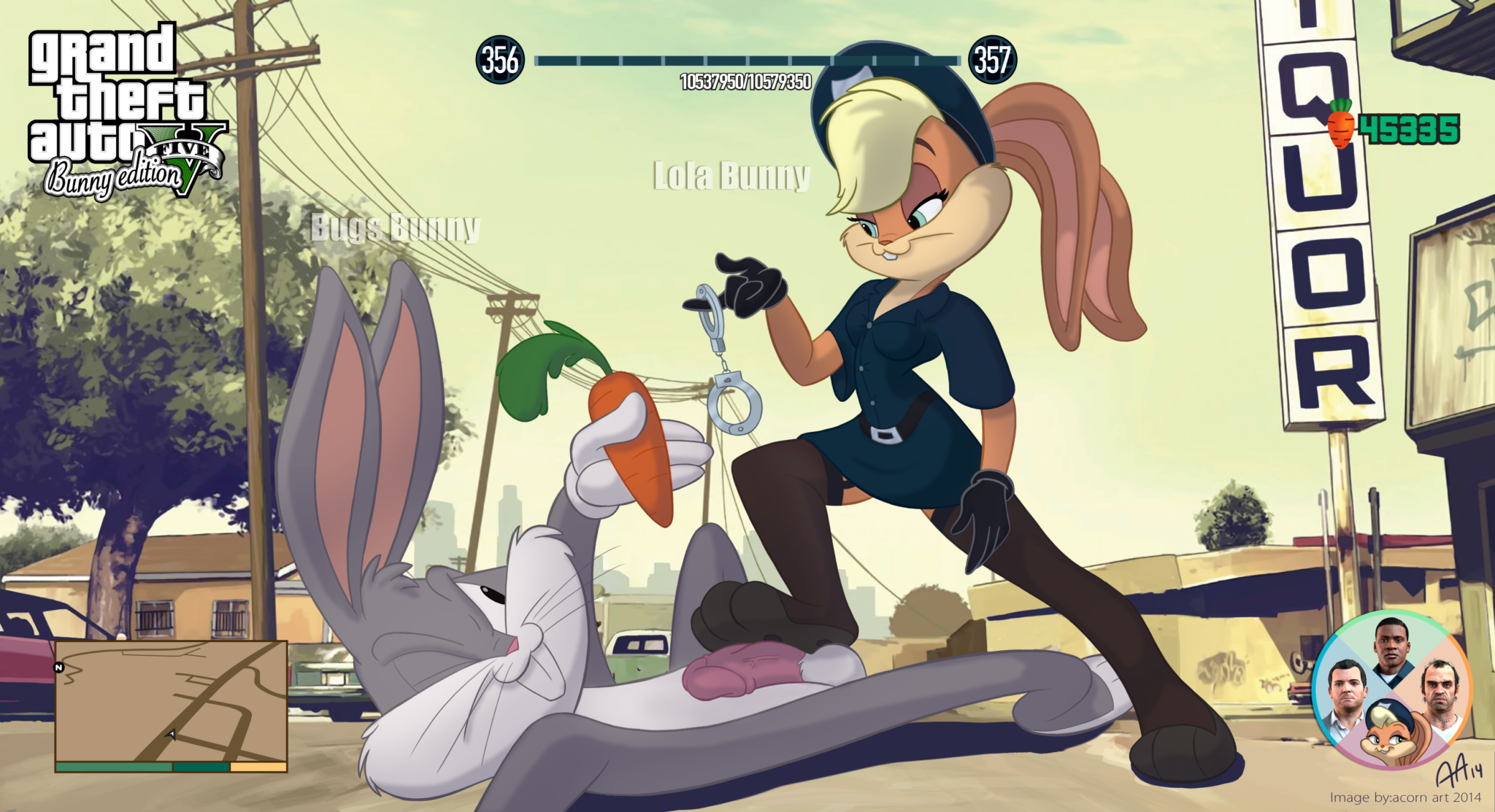 1484199 - Acorn_Art Bugs_Bunny Franklin_Clinton GTA Grand_Theft_Auto_V Lola...