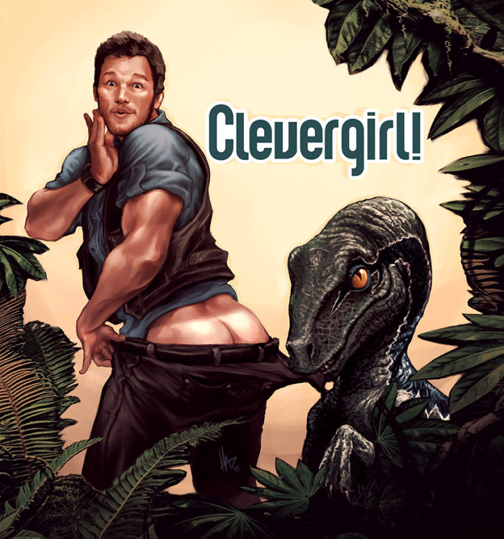 1629573 - Blue Chris_Pratt Jurassic_Park Jurassic_World Owen_Grady Velociraptor coppertone cosplay hugohugo mascots