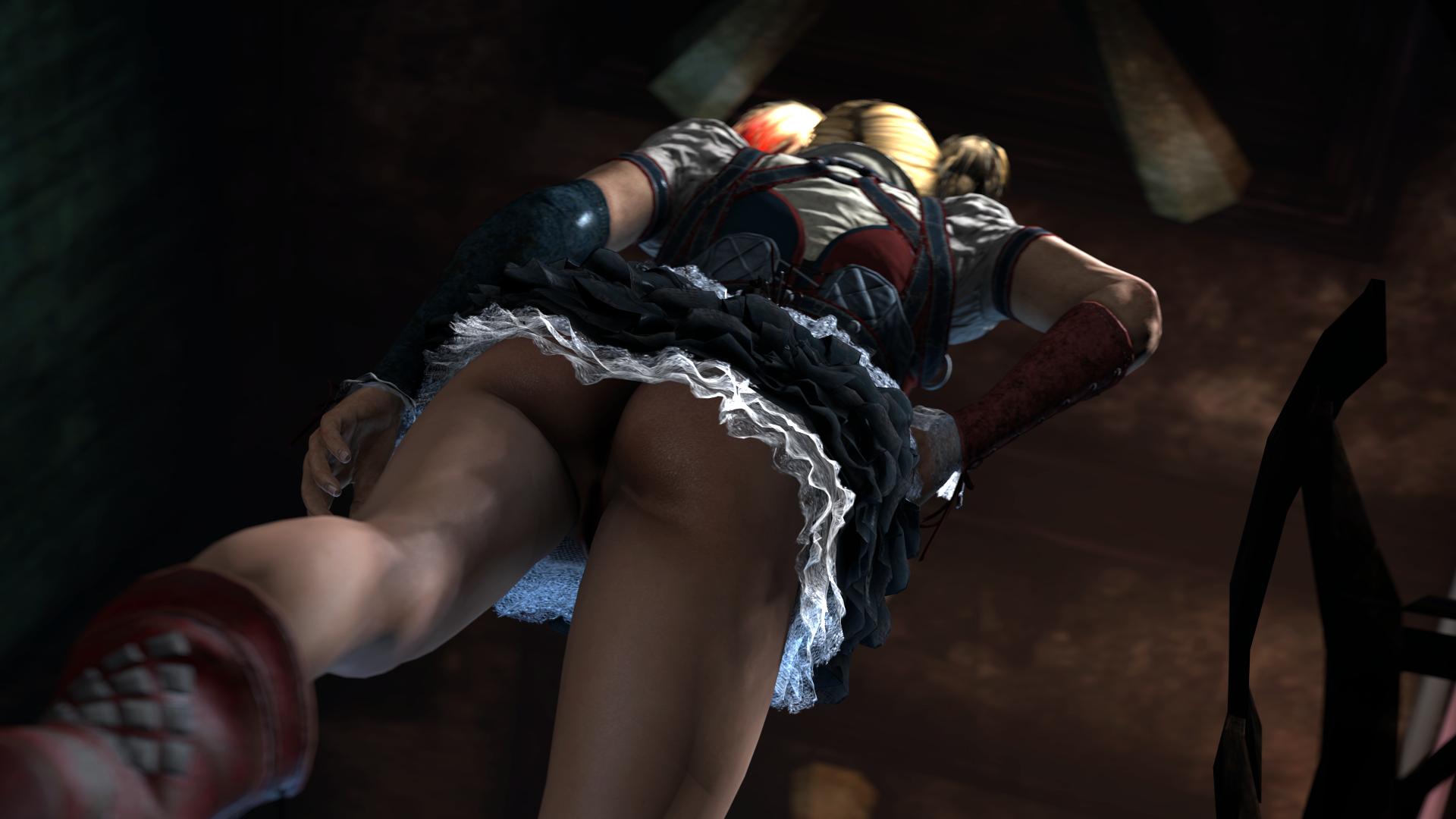 Hot harley quinn upskirt.