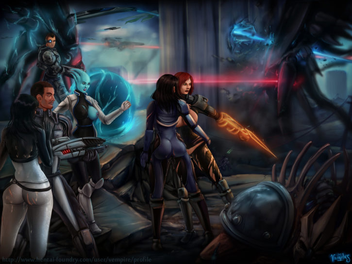 1144987 - Asari Ashley_Williams Brute Commander_Shepard FemShep James_Vega Liara_T'Soni Mass_Effect Mass_Effect_3 Miranda_Lawson Reaper jacob_taylor vempire