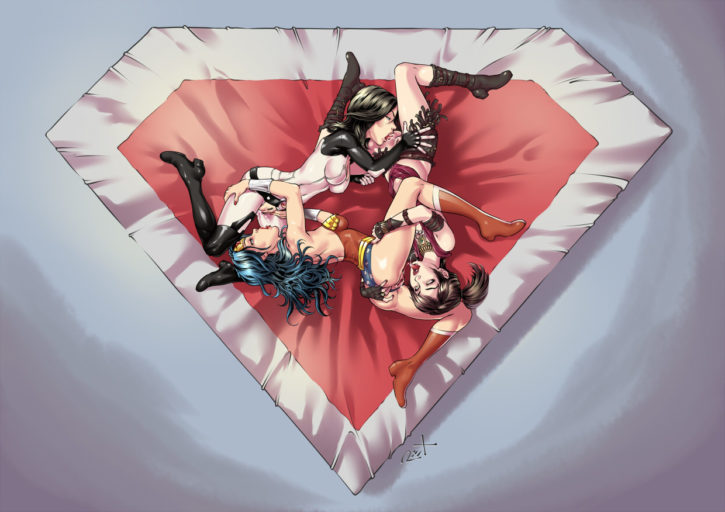 1568406 - DC Dragon_Age Dragon_Age_Inquisition Mass_Effect Mass_Effect_2 Miranda_Lawson Morrigan Wonder_Woman crossover r_ex