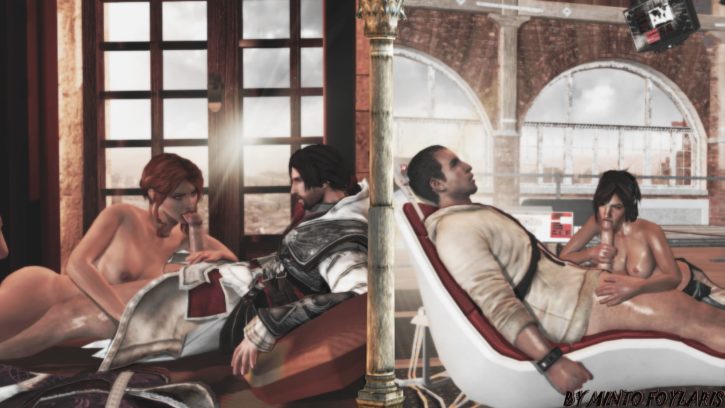 1405011 - Assassin's_Creed Caterina_Sforza Desmond_Miles Ezio_Auditore MintoFoularis Rebecca_Crane