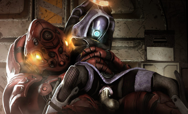1591457 - Mass_Effect Mass_Effect_2 Redazo Tali'Zorah_nar_Rayya krogan quarian source_filmmaker