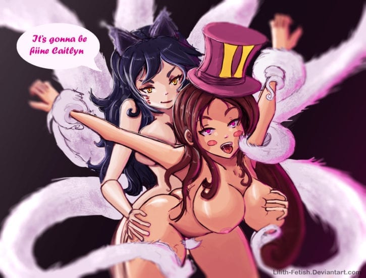 1609847 - Ahri Caitlyn League_of_Legends Lilith-Fetish