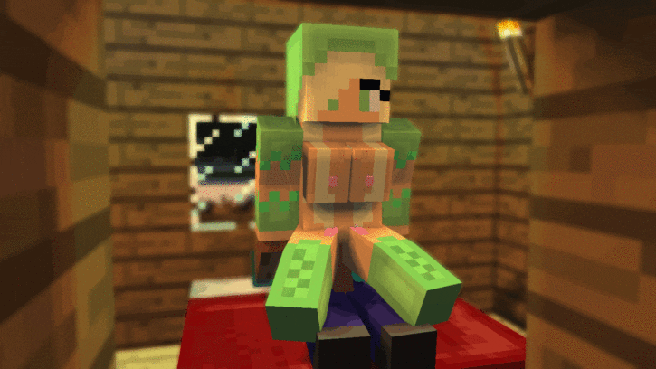 1563167 - Mine-imator Minecraft Rule_63 Steve animated slime