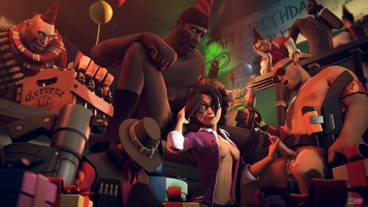 1627546 - Demoman Engineer Heavy_Weapons_Guy Medic Miss_Pauling Pyro Scout SerFatboy Sniper Spy Team_Fortress_2