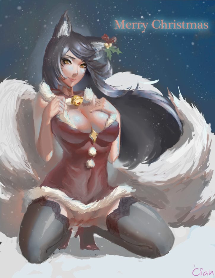 1498514 - Ahri Christmas League_of_Legends