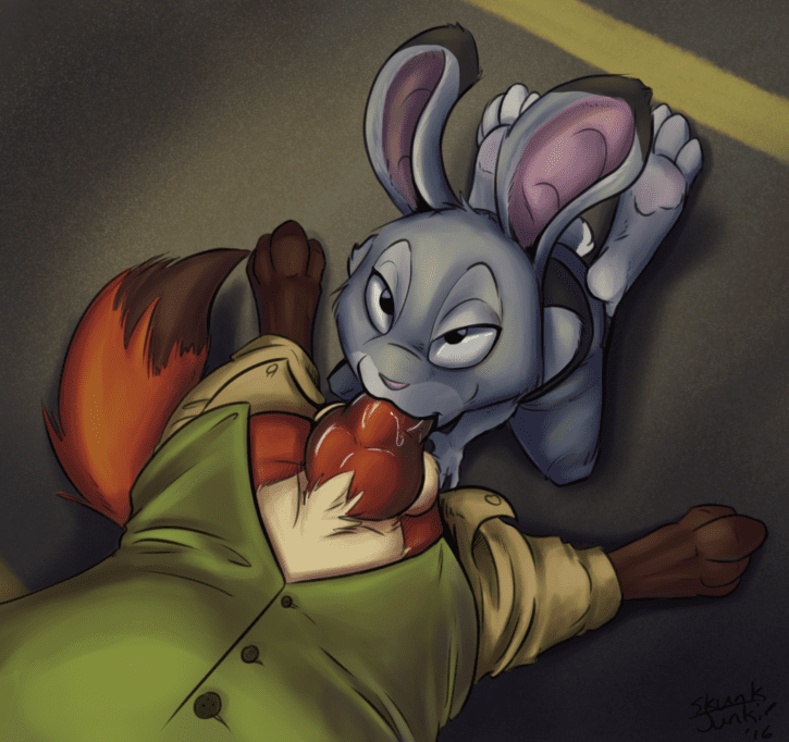 1824268 - Lt._Judy_Hopps Nick_Wilde SkunkJunkie Zootopia