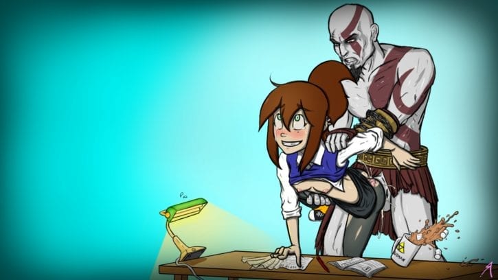 Critical_Miss Erin_Stout God_of_War Kratos Rapetacular webcomic