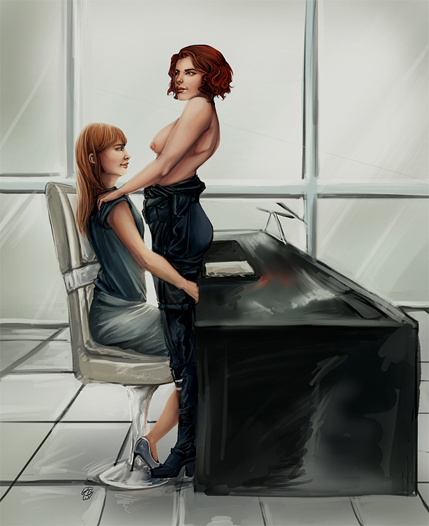 852049 - Black_Widow Iron_Man Iron_Man_2 Marvel Pepper_Potts kaiser_Chan