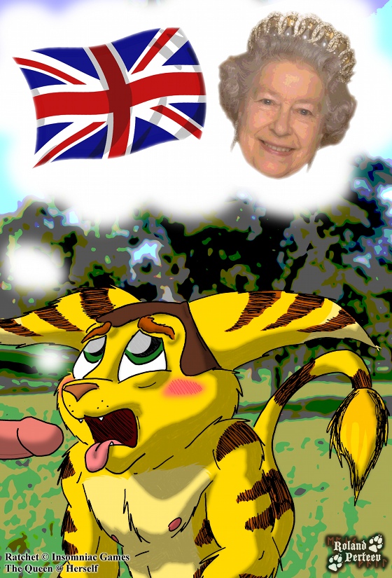 366_Flag Queen_Elizabeth_II Ratchet Ratchet_and_Clank United_Kingdom inanimate