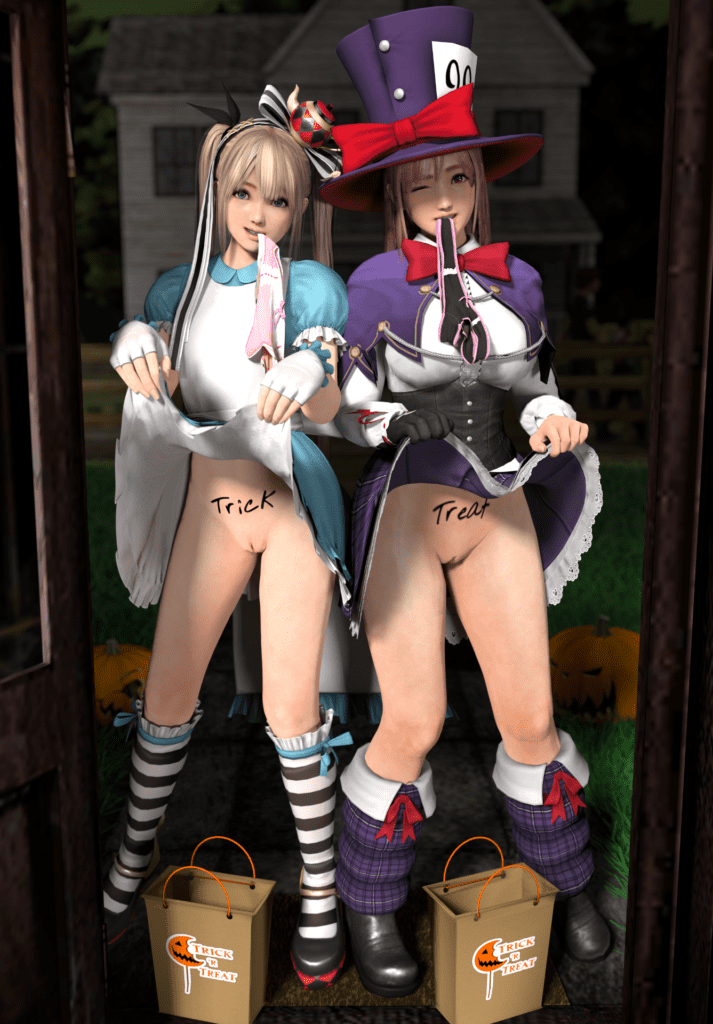 1723797 - Alice Alice_in_Wonderland Dead_or_Alive Halloween Honoka Mad_Hatter Marie_Rose XNALara cosplay
