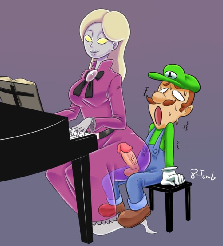 1725280 - 8tomb Halloween Luigi Luigi's_Mansion Melody_Pianissima Super_Mario_Bros.